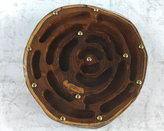 Fourmilière ronde en bois de robinier  18cm de diamètre